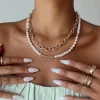 Princess Polly Mathias Necklace/ Pearl   Gold Best