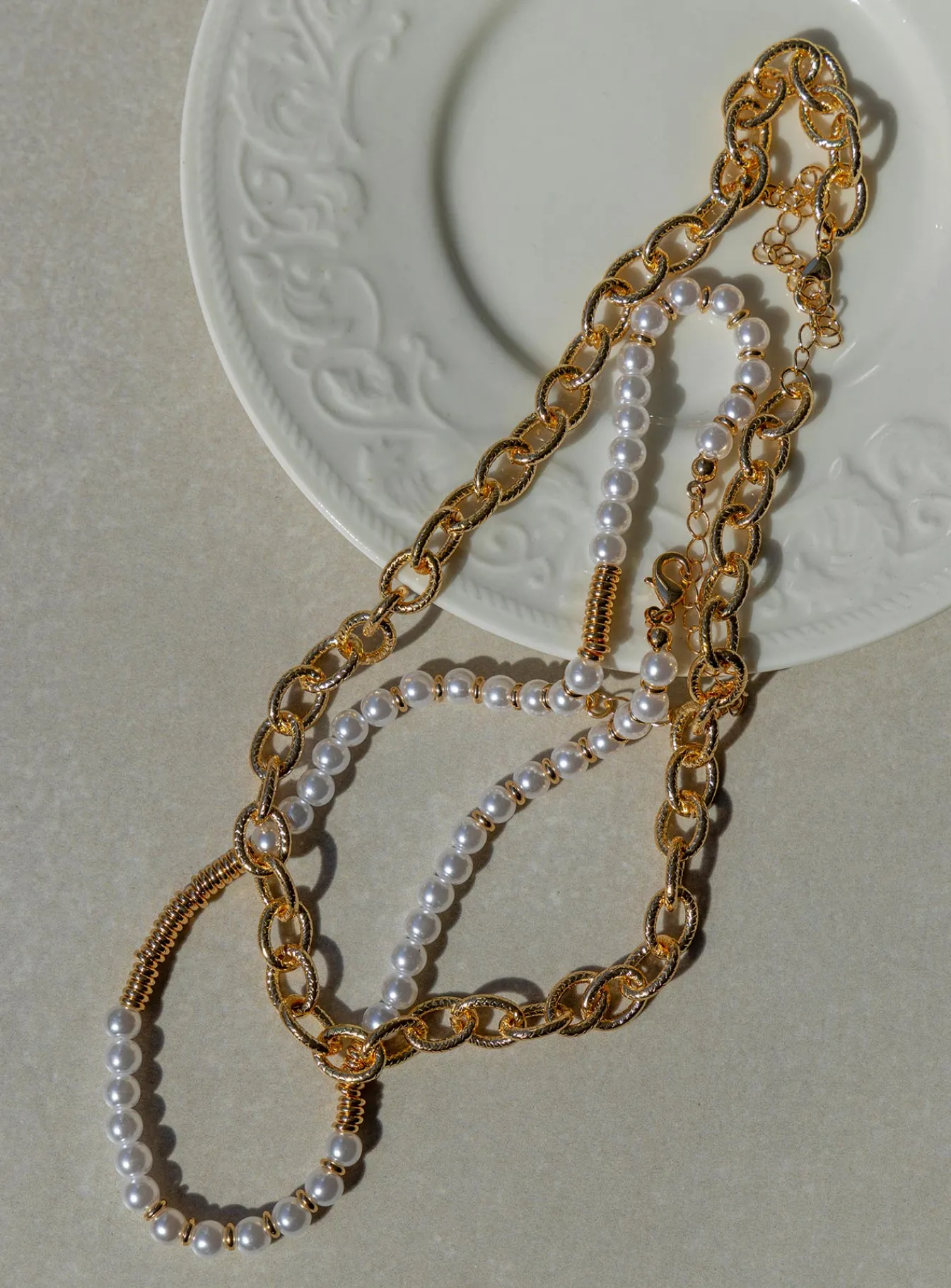 Princess Polly Mathias Necklace/ Pearl Gold Best