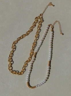 Princess Polly Mathias Necklace/ Pearl Gold Best