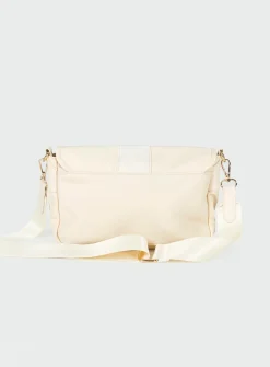Princess Polly Matney Buckle Crossbody Bag  Cream Discount