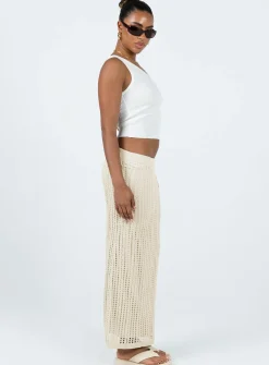 Princess Polly Mavie Knit Skirt  Beige Store