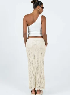 Princess Polly Mavie Knit Skirt  Beige Store