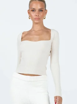 Princess Polly Mavins Long Sleeve Top  Beige Fashion