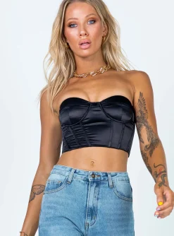 Princess Polly Maya Corset Top Black Best Sale