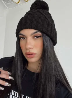 Princess Polly Mayla Beanie  Black Cheap