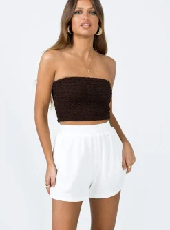 Princess Polly Maynard Shorts  White Sale