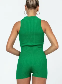Princess Polly Mayree Romper  Green Cheap
