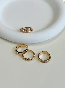 Princess Polly Meela Ring Pack  Gold Fashion