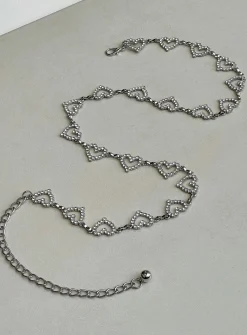 Princess Polly Meiko Chain Belt  Silver New