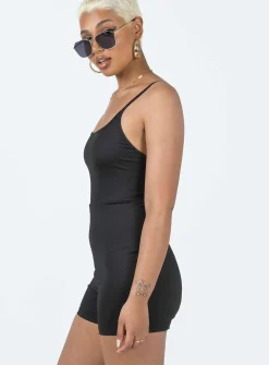 Princess Polly Melanie Romper  Black Cheap