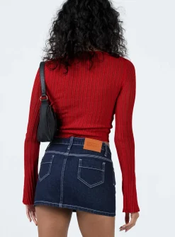 Princess Polly Mellow Long Sleeve Top Red Best