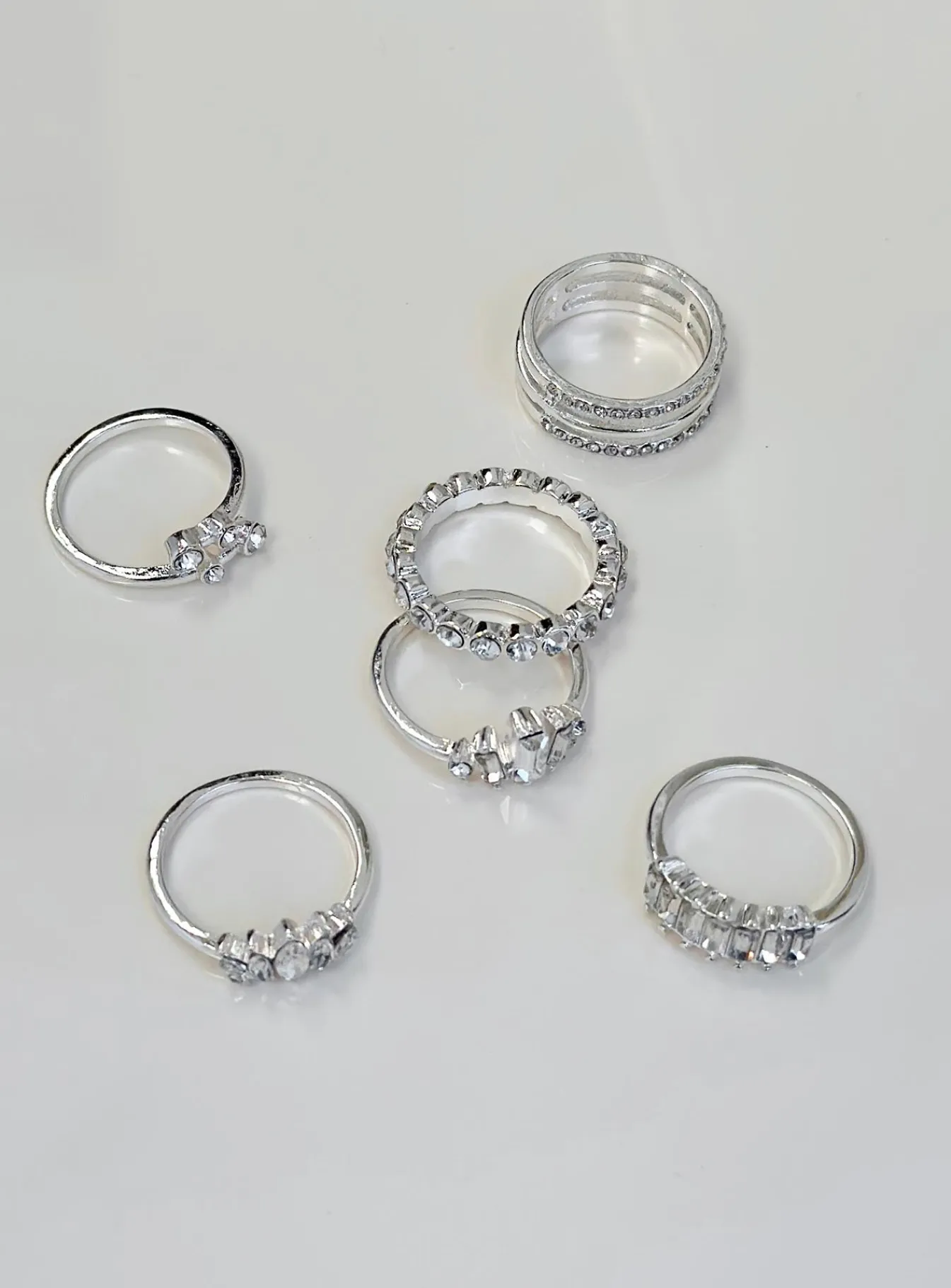 Princess Polly Mendes Ring Pack Silver Best Sale