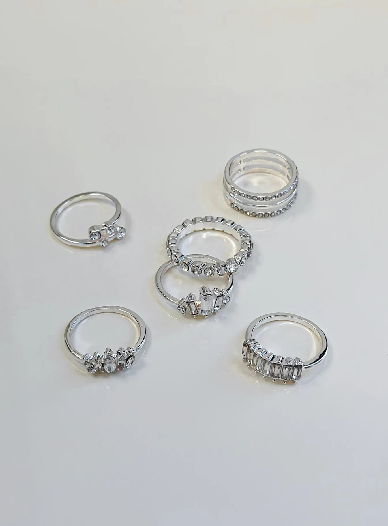 Princess Polly Mendes Ring Pack Silver Best Sale