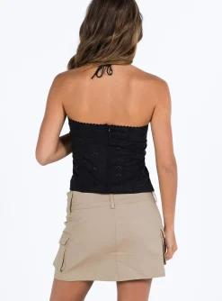 Princess Polly Menorca Cargo Mini Skirt  Camel New