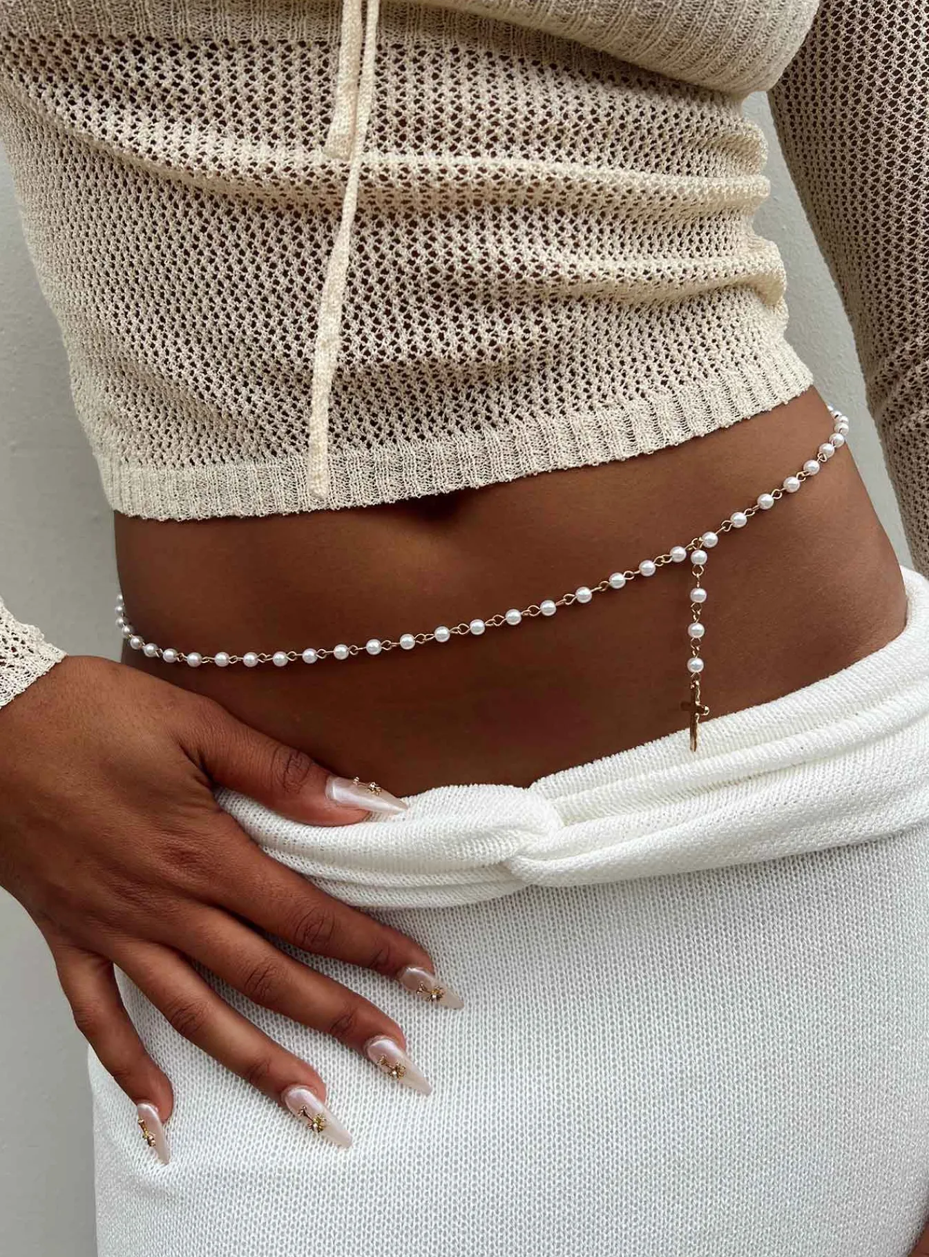 Princess Polly Menorca Chain Belt Pearl Discount