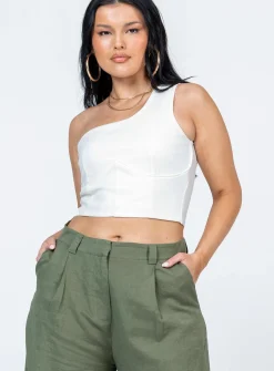 Princess Polly Meranti Top  White Cheap