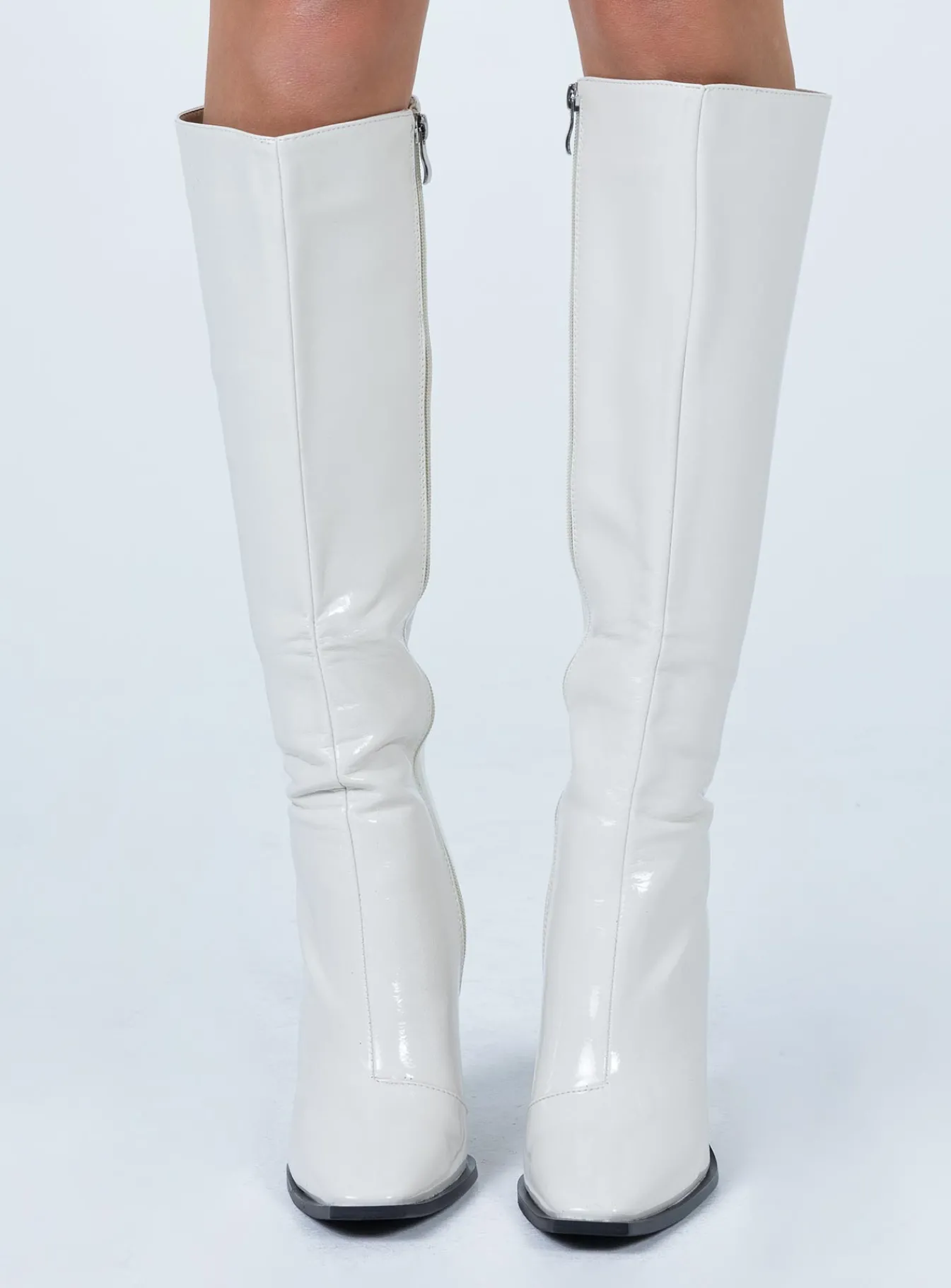 Princess Polly Mercury Boots Off White Hot