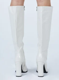 Princess Polly Mercury Boots Off White Hot