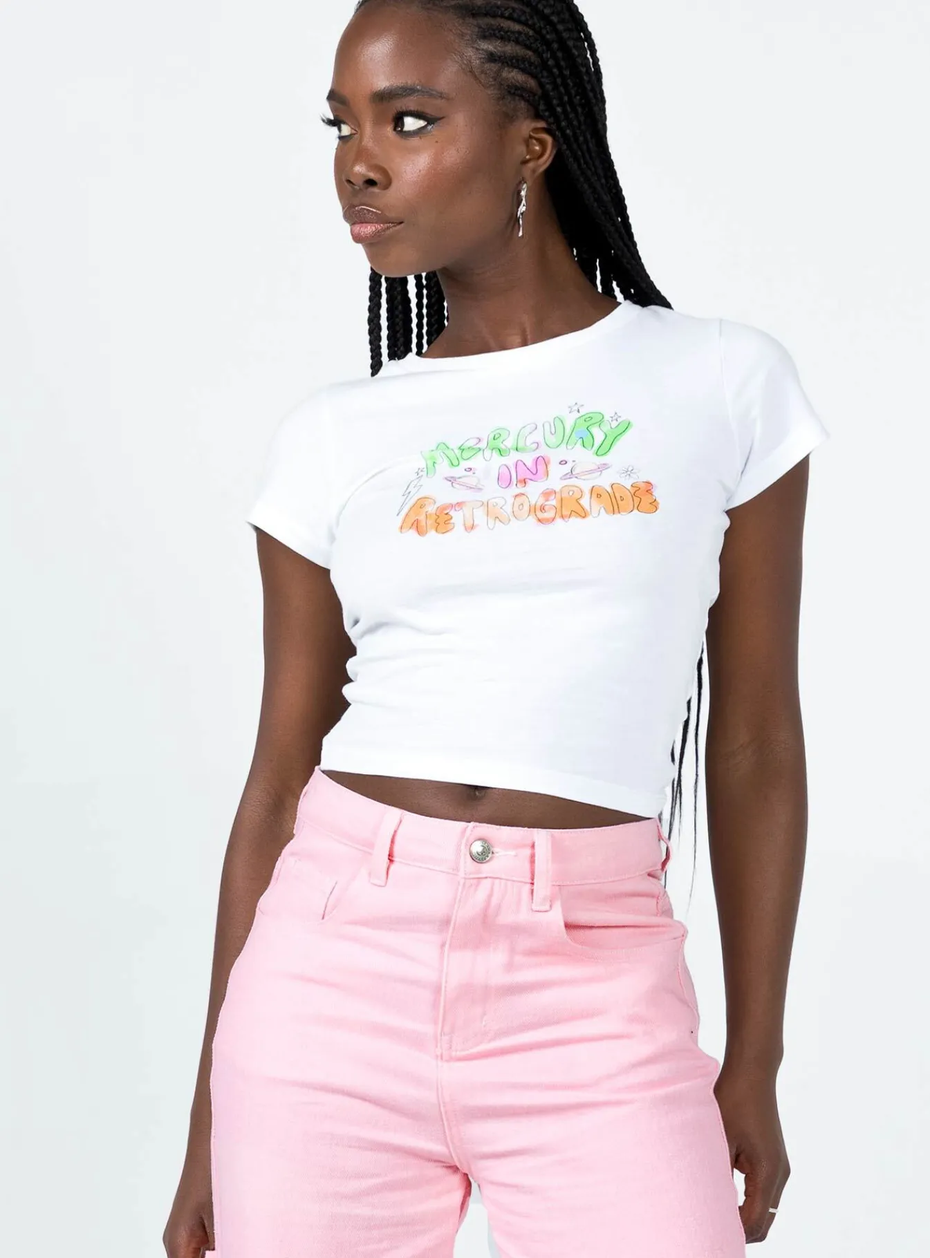 Princess Polly Mercury In Retrograde Top White Clearance
