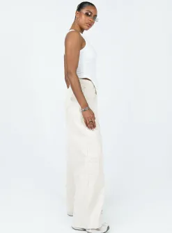 Princess Polly Meyer Wide Leg Jeans  Beige Sale