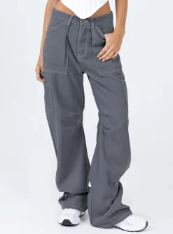 Princess Polly Miami Vice Pant  Slate Best Sale