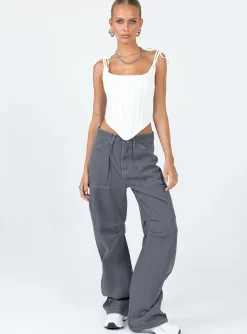 Princess Polly Miami Vice Pant  Slate Best Sale