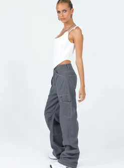Princess Polly Miami Vice Pant  Slate Best Sale