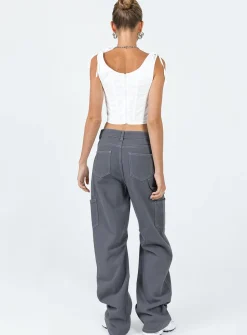 Princess Polly Miami Vice Pant  Slate Best Sale