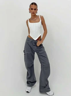 Princess Polly Miami Vice Pant  Slate Best Sale