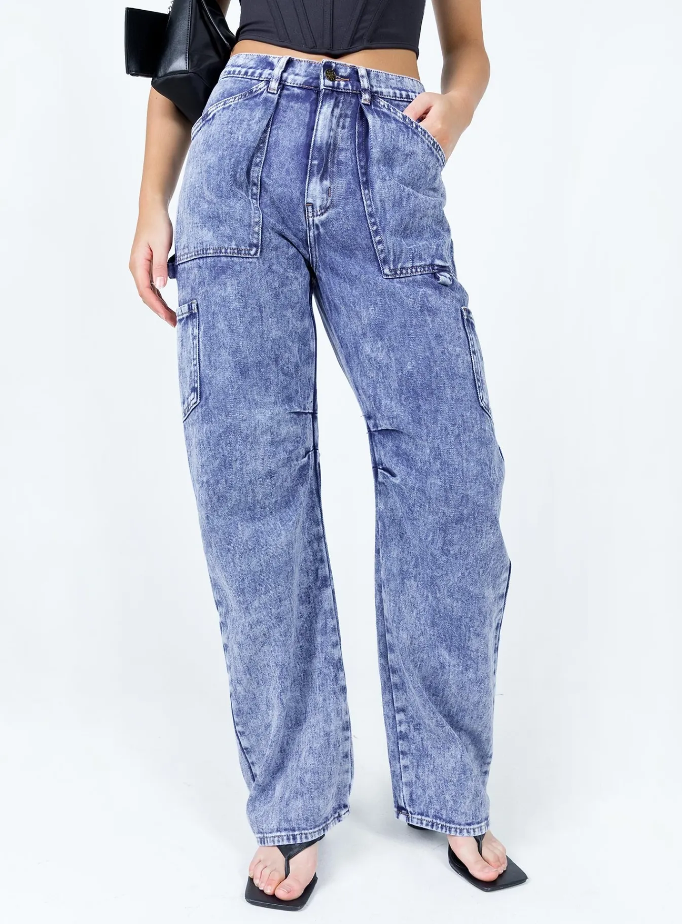 Princess Polly Miami Vice Pant Dark Wash Denim Outlet