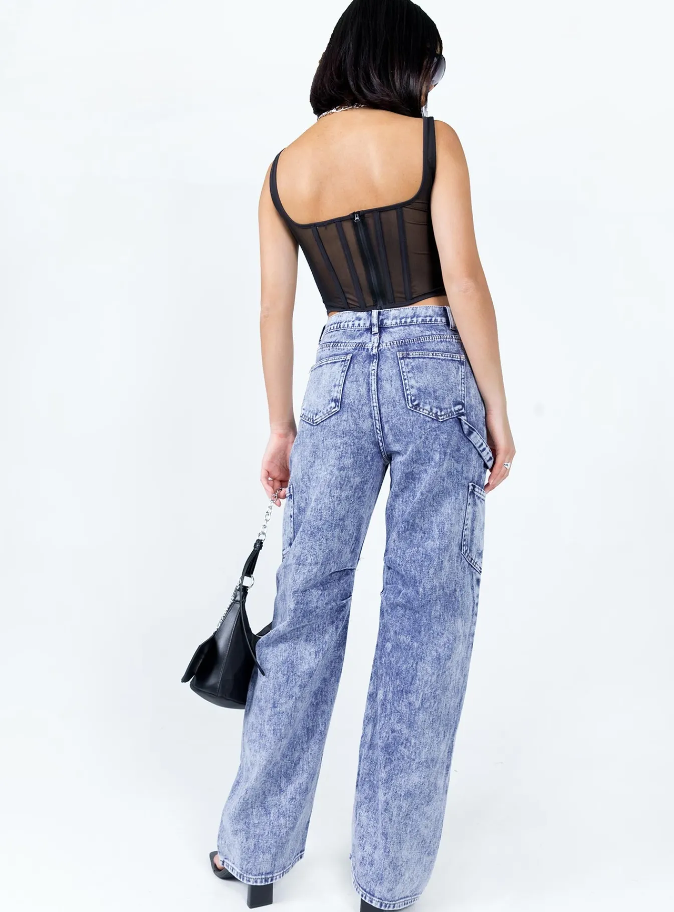 Princess Polly Miami Vice Pant Dark Wash Denim Outlet