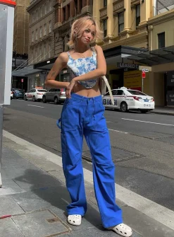 Princess Polly Miami Vice Pants  Blue Best