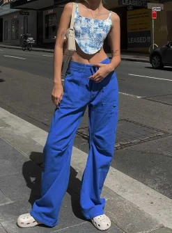 Princess Polly Miami Vice Pants  Blue Best