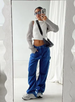 Princess Polly Miami Vice Pants  Blue Best
