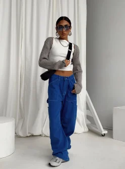 Princess Polly Miami Vice Pants  Blue Best