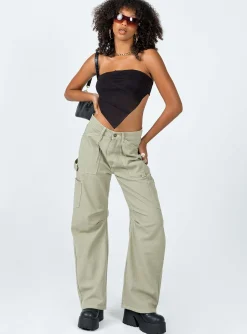Princess Polly Miami Vice Pants Light Khaki Sale