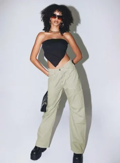 Princess Polly Miami Vice Pants Light Khaki Sale
