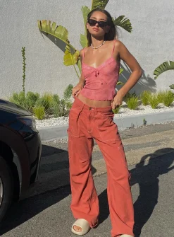 Princess Polly Miami Vice Pants  Red Online
