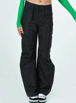 Princess Polly Miami Vice Swish Pant Onyx   Black Discount