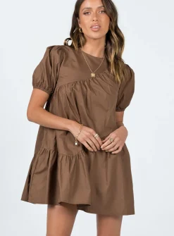 Princess Polly Michelle Mini Dress Brown Shop
