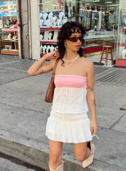 Princess Polly Mid Morning Mini Skirt  Ivory Sale