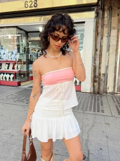 Princess Polly Mid Morning Mini Skirt  Ivory Sale