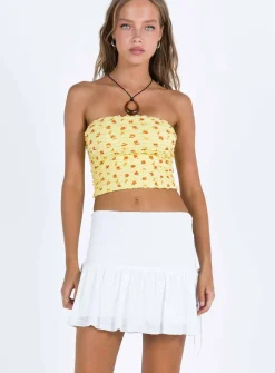 Princess Polly Mid Morning Mini Skirt  Ivory Sale