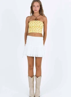 Princess Polly Mid Morning Mini Skirt  Ivory Sale