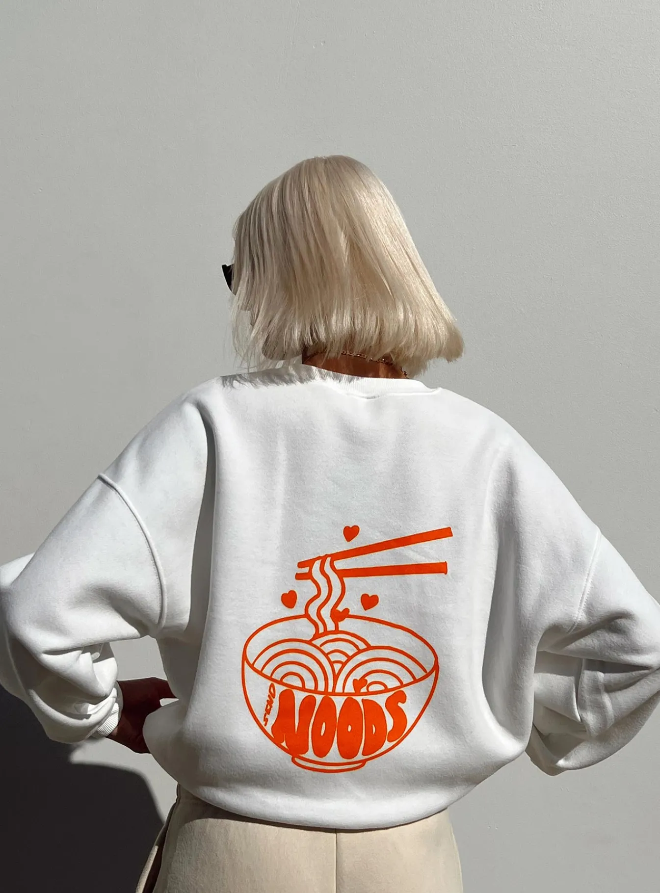 Princess Polly Midnight Noods Sweatshirt White Flash Sale