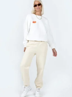 Princess Polly Midnight Noods Sweatshirt White Flash Sale