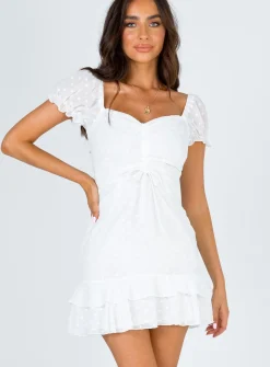 Princess Polly Mikail Mini Dress  White Cheap