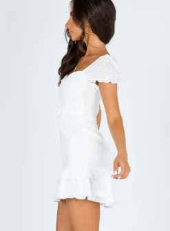 Princess Polly Mikail Mini Dress  White Cheap