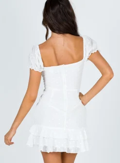 Princess Polly Mikail Mini Dress  White Cheap