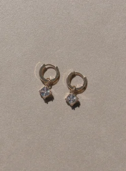 Princess Polly Milian Earrings/ Clear   Gold Clearance